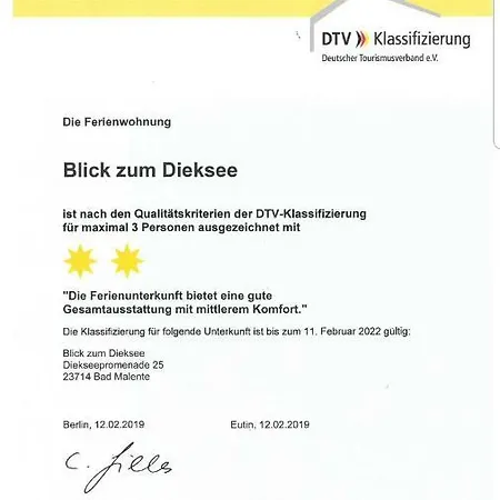 Ferienwohnung Blick Zum Dieksee Apartment